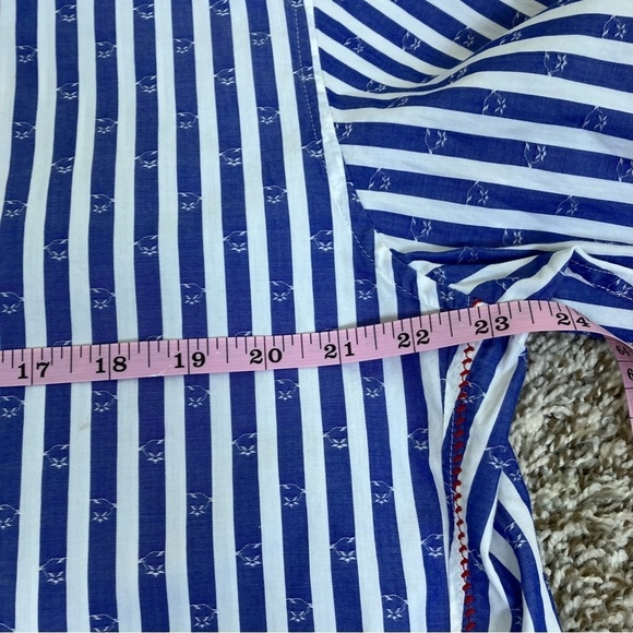 Robert Graham Men's Freshly Laundered Shirt Blue & White Striped Patchwork Sz L - Picture 13 of 16